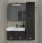 Подробнее о Мебель для ванной Vod-ok Квадро 80 (80х47,5х51 см) тумба подвесная с раковиной Дрея Q 80, венге